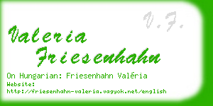 valeria friesenhahn business card